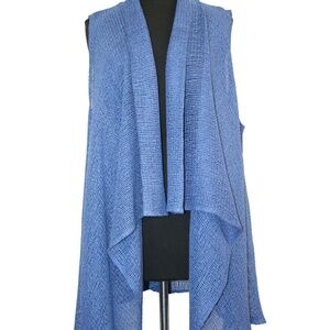 NEW! Kavita Neva Blue Mesh Boucle Vest One Size NWT!